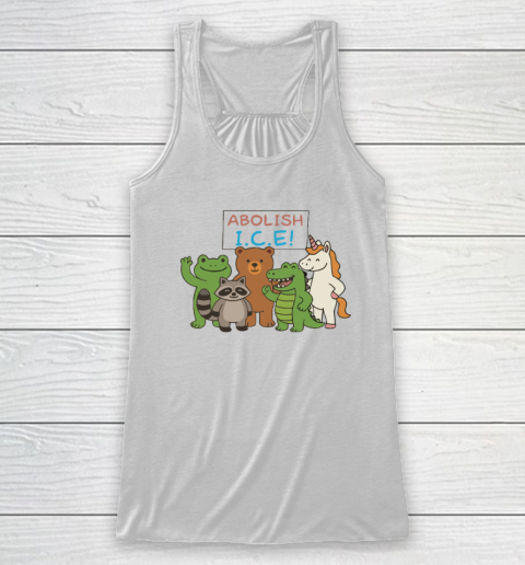 Abolish ICE Frog Unicorn Raccoon Bear Dinosaur Protest Racerback Tank