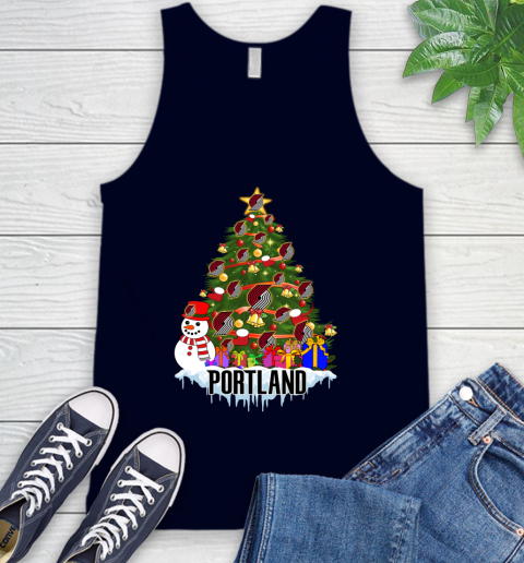 Portland Trail Blazers Merry Christmas NBA Basketball Sports Tank Top 3