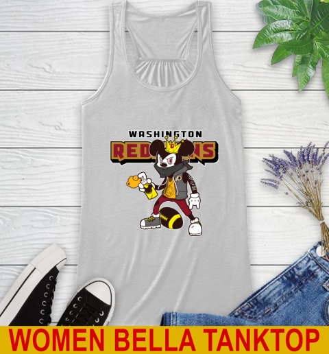 Washington Redskins NFL Football Mickey Peace Sign Sports Racerback Tank