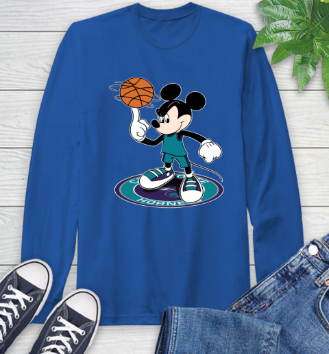 NBA Basketball Charlotte Hornets Cheerful Mickey Disney Shirt Long Sleeve T-Shirt 11 NBA Basketball Charlotte Hornets Cheerful Mickey Disney Shirt Long Sleeve T-Shirt - Image 11