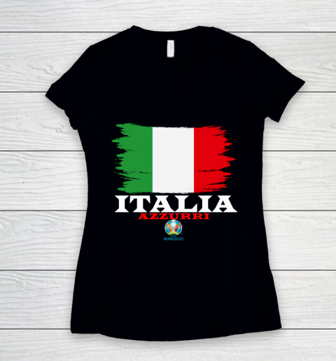Italia Azzurri Euro 2020 Italy Flag Women's V-Neck T-Shirt