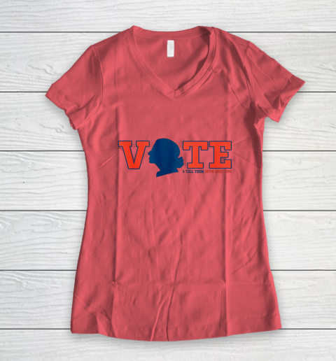 Vote Tell Them Ruth Sent You RBG Vote Shirt Notorious Women's V-Neck T-Shirt 3