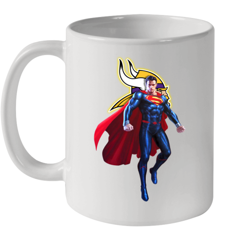 NFL Superman DC Sports Football Minnesota Vikings Ceramic Mug 11oz