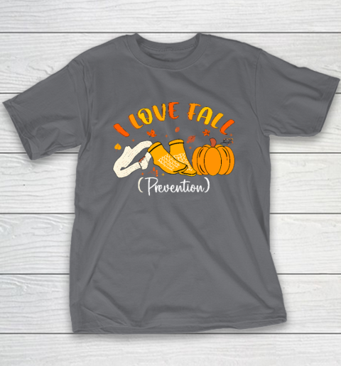 Nurse Fall I Love Fall Prevention Fall Physical Therapy Youth T-Shirt 5