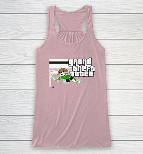 Jake Oettinger Grand Theft Otter Dallas Hockey Racerback Tank 4