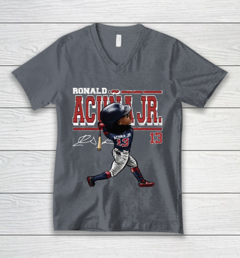 Ronald Acuna Jr Cartoon V-Neck T-Shirt 4