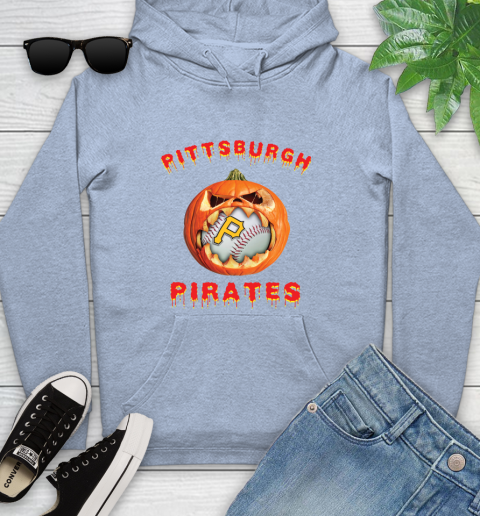 MLB Pittsburgh Pirates Halloween Pumpkin Baseball Sports Youth Hoodie 10
