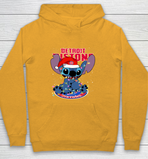 Detroit Pistons NBA noel stitch Basketball Christmas Youth Hoodie 2