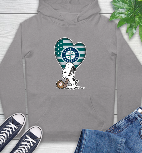 Seattle Mariners MLB Baseball The Peanuts Movie Adorable Snoopy Hoodie 6