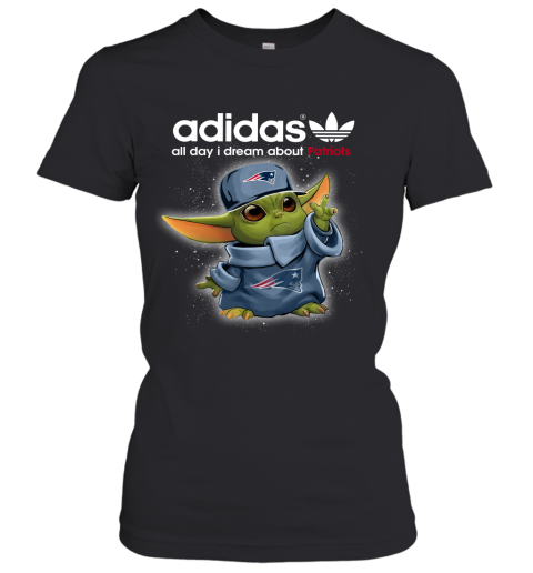 Baby Yoda Adidas All Day I Dream About New England Patriots Women's T-Shirt