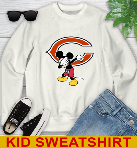 Chicago Bears NFL Football Dabbing Mickey Disney Sports Youth Sweatshirt