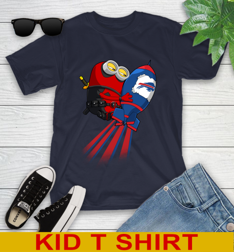 NFL Football Buffalo Bills Deadpool Minion Marvel Shirt Youth T-Shirt 2