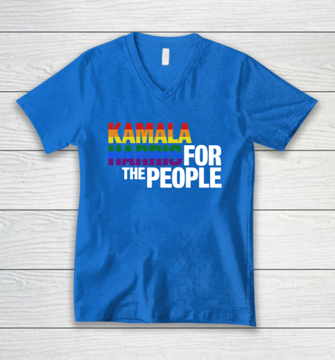 Kamala Harris 2020 for the People LGBT V-Neck T-Shirt 5