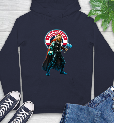 NBA Thor Avengers Endgame Basketball Washington Wizards Hoodie 4