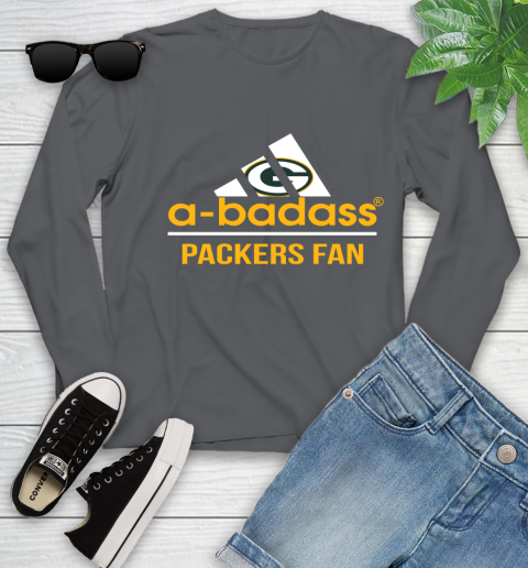Green Bay Packers NFL Football A Badass Adidas Adoring Fan Sports Youth Long Sleeve 9