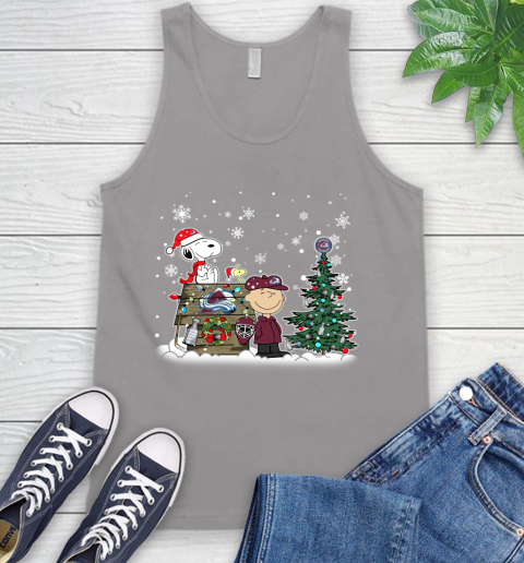 NHL Colorado Avalanche Snoopy Charlie Brown Woodstock Christmas Stanley Cup Hockey Tank Top 3