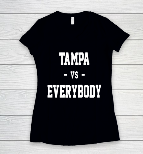 Champa Bay Tampa Vs Everybody Women's V-Neck T-Shirt