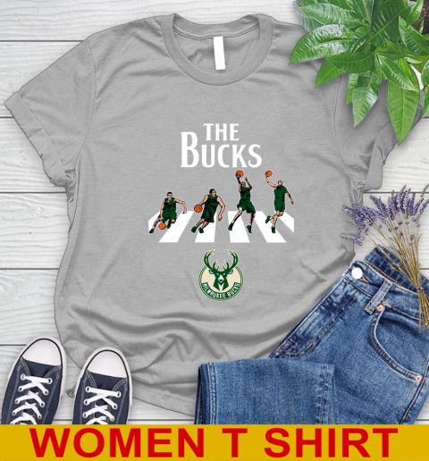 NBA Basketball Milwaukee Bucks The Beatles Rock Band Shirt Women's T-Shirt 5