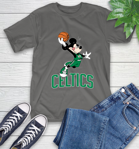 NBA Basketball Boston Celtics Cheerful Mickey Mouse Shirt T-Shirt 10