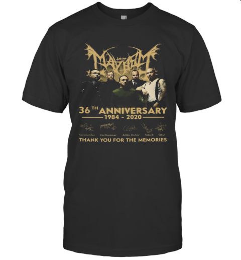 May Bat 36Th Anniversary 1984 2020 Thank You For The Memories Signatures T-Shirt