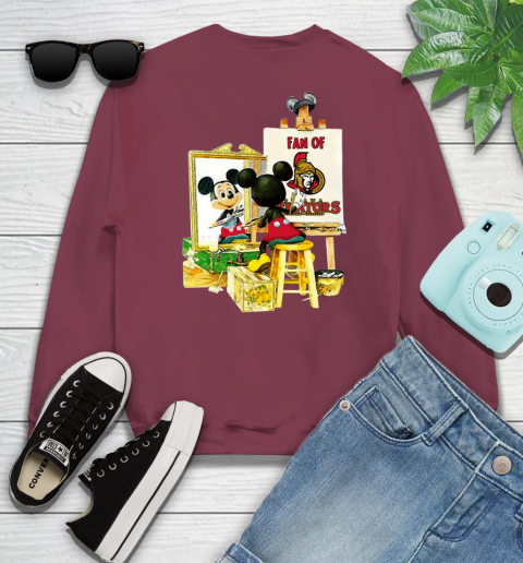 NHL Hockey Ottawa Senators Mickey Drawing Shirt 29
