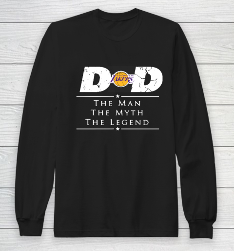 Los Angeles Lakers NBA Basketball Dad The Man The Myth The Legend Long Sleeve T-Shirt
