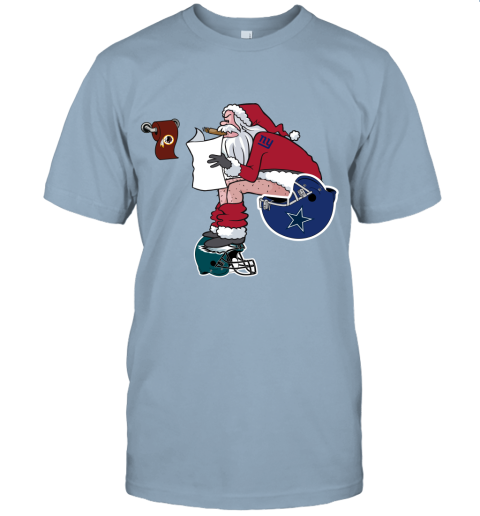 Santa Claus New York Giants Shit On Other Teams Christmas Unisex Jersey Tee