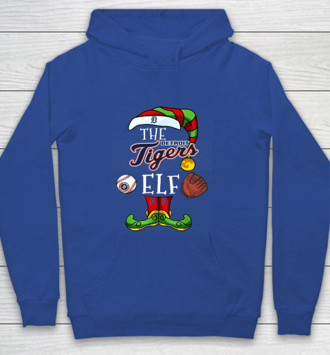 Detroit Tigers Christmas ELF Funny MLB Youth Hoodie 6
