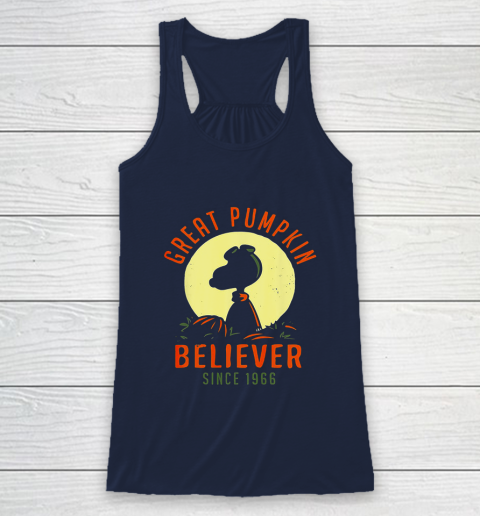 Peanuts Great Pumpkin believer since 1966 Halloween Racerback Tank 8