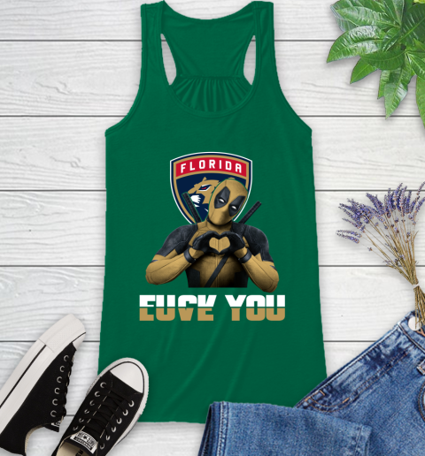 NHL Florida Panthers Deadpool Love You Fuck You Hockey Sports Racerback Tank 7 NHL Florida Panthers Deadpool Love You Fuck You Hockey Sports Racerback Tank - Image 7