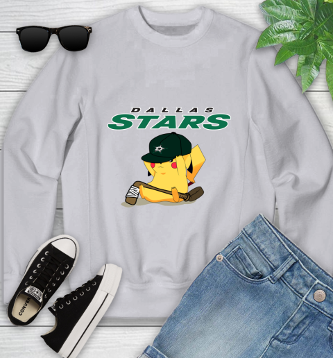NHL Pikachu Hockey Sports Dallas Stars Youth Sweatshirt 4