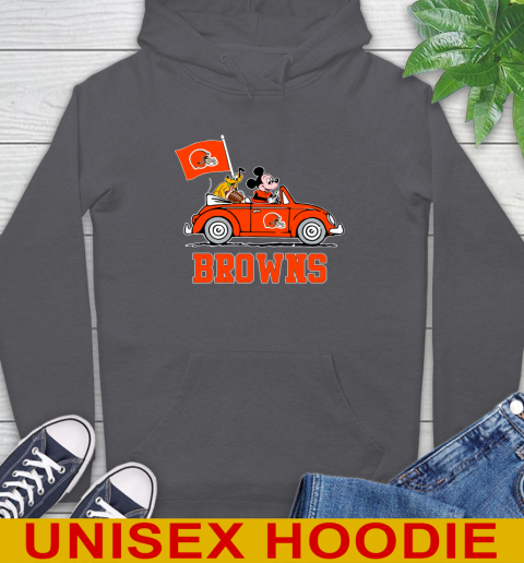 NFL Football Cleveland Browns Pluto Mickey Driving Disney Shirt Hoodie 7