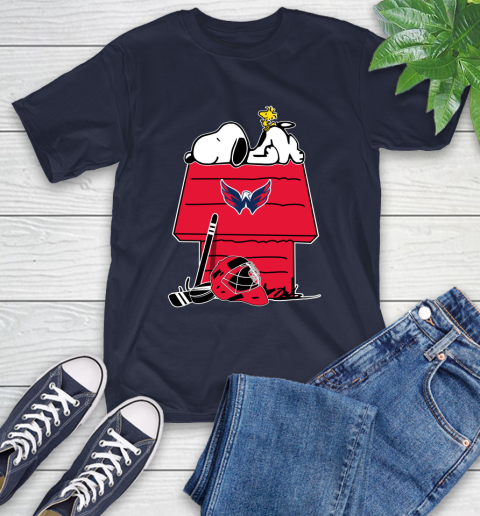 Washington Capitals NHL Hockey Snoopy Woodstock The Peanuts Movie T-Shirt 4