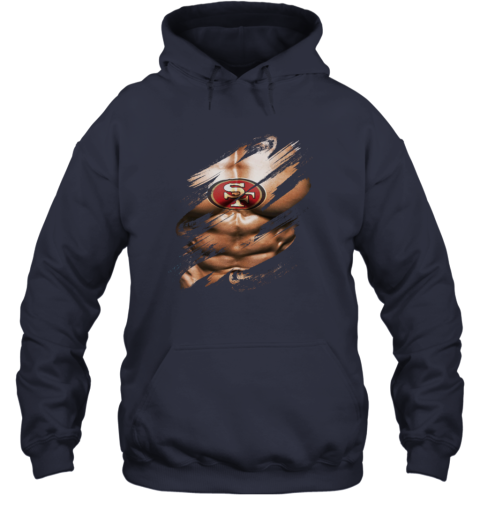 NFL Logo 3D Art Chest San Francisco 49ers Tattoo Youth Hoodie