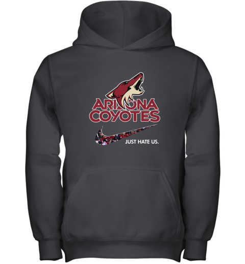 NHL Team Arizona Coyotes x Nike Just Hate Us Hockey Youth Hoodie