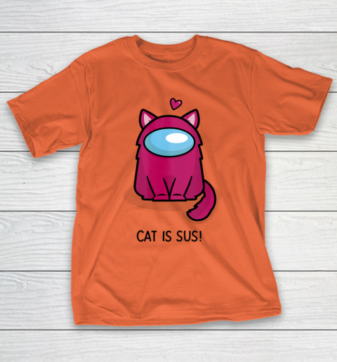 Among Us Game Shirt Cute Cat Astronaut Among me or us Nerdy Girl Gamer T-Shirt 3