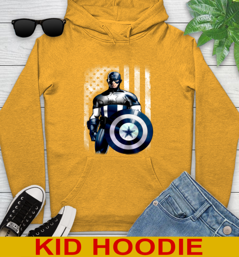 Dallas Cowboys NFL Football Captain America Marvel Avengers American Flag Shirt Youth Hoodie 3 Dallas Cowboys NFL Football Captain America Marvel Avengers American Flag Shirt Youth Hoodie - Image 3