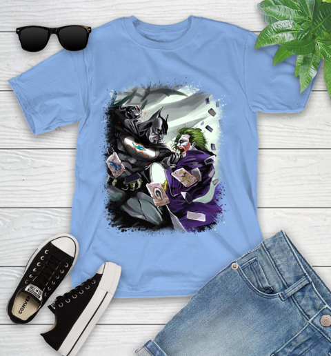 Miami Dolphins NFL Football Batman Fighting Joker DC Comics Youth T-Shirt 11
