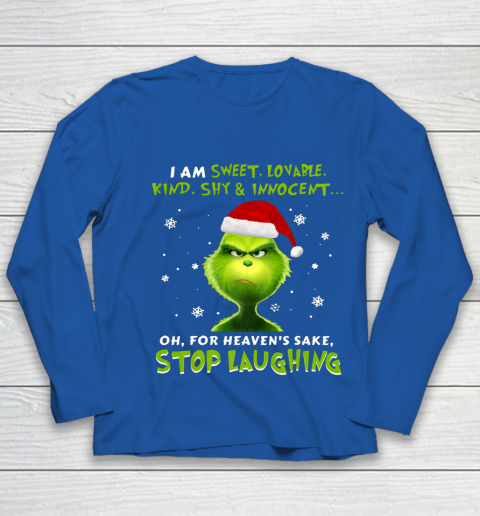 I Am Sweet Lovable Kind Shy Innocent Grinch Christmas Youth Long Sleeve 7