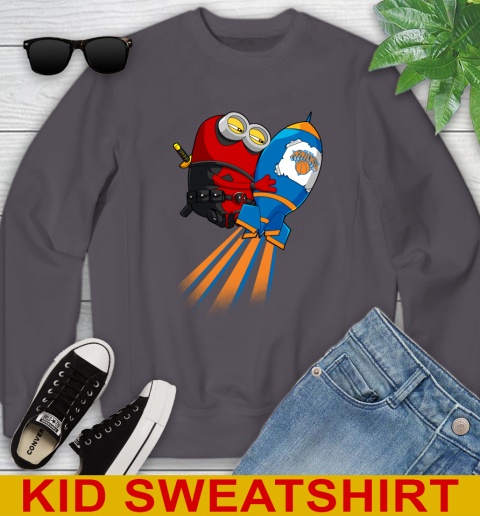 NBA Basketball New York Knicks Deadpool Minion Marvel Shirt Youth Sweatshirt 5