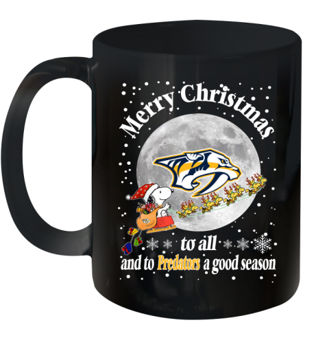 Nashville Predators Merry Christmas To All And To Predators A Good Season NHL Hockey Sports Ceramic Mug 11oz