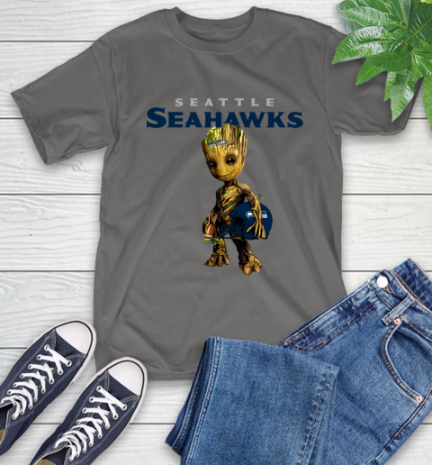Seattle Seahawks NFL Football Groot Marvel Guardians Of The Galaxy T-Shirt 9