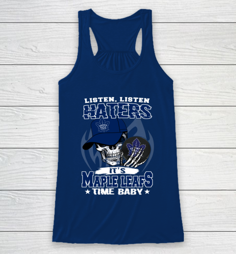 Listen Haters It is LEAFS Time Baby NHL Racerback Tank 6