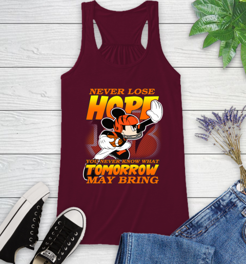 Cincinnati Bengals NFL Football Mickey Disney Never Lose Hope Racerback Tank 2