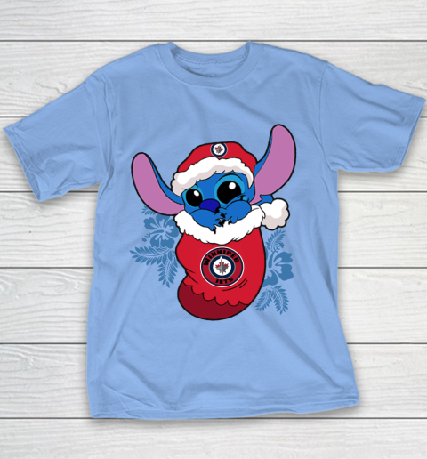 Winnipeg Jets Christmas Stitch In The Sock Funny Disney NHL Youth T-Shirt 10