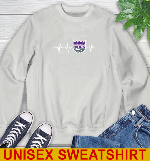 Sacramento Kings NBA Basketball Heart Beat Shirt Sweatshirt - Image 6