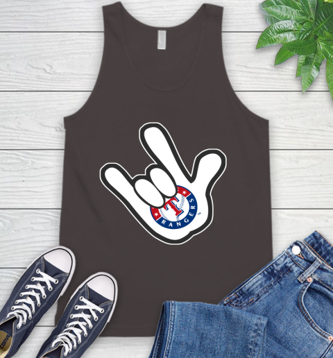 Texas Rangers MLB Baseball Mickey Rock Hand Disney Tank Top 8 Texas Rangers MLB Baseball Mickey Rock Hand Disney Tank Top - Image 8