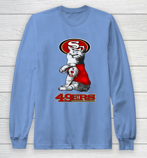 NFL Football My Cat Loves San Francisco 49ers Long Sleeve T-Shirt 8