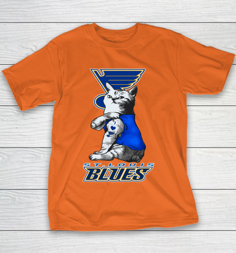 NHL My Cat Loves St.Louis Blues Hockey Youth T-Shirt 4
