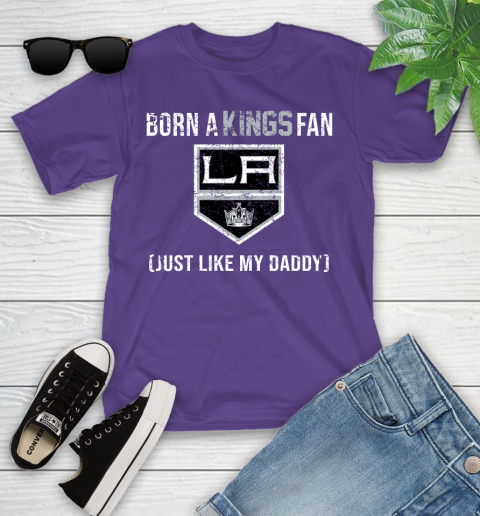 NHL Los Angeles Kings Hockey Loyal Fan Just Like My Daddy Shirt Youth T-Shirt 3